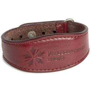 {{photo.Alt || photo.Description || 'Браслет кожаный "Инновационная школа", цвет бордовый.'}}