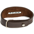 Браслет кожаный "Инновационная школа", цвет темно-коричневый. 48215
